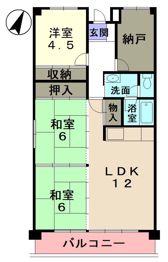 ホレスト(3LDK/2階)の間取り写真