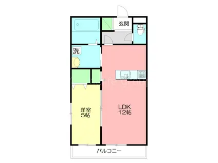 エスペランサII(1LDK/3階)の間取り写真
