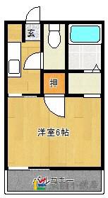 コーポサンA(1K/1階)の間取り写真
