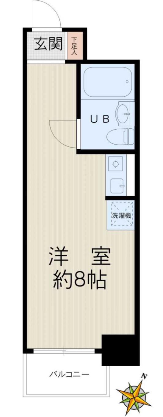 グローリア後楽園(ワンルーム/4階)の間取り写真