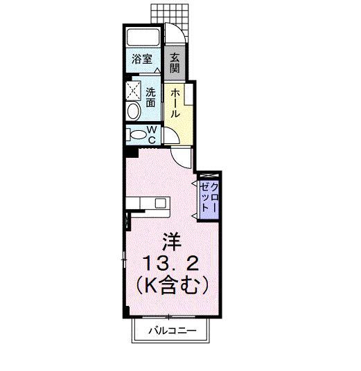 ブリーズ(ワンルーム/1階)の間取り写真