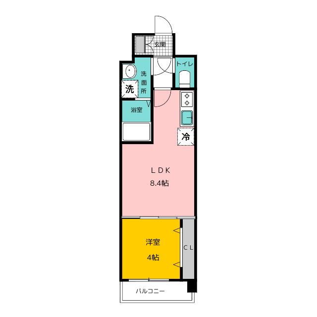 エルヴィータ駅南(1LDK/2階)の間取り写真