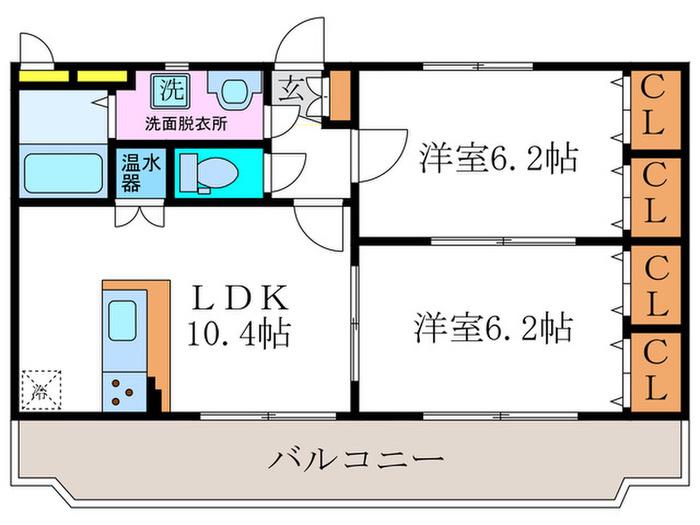 SAISEI(2LDK/2階)の間取り写真