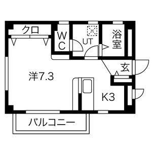 アネックス(ワンルーム/2階)の間取り写真