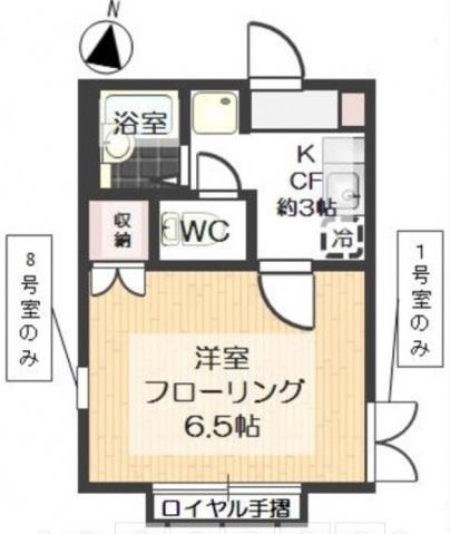 コージーハウス228F(1K/1階)の間取り写真