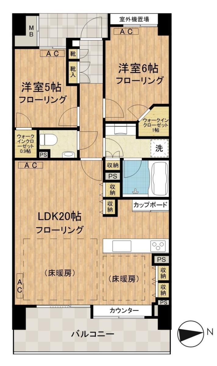 パークホームズ南麻布 ザ レジデンス(2SLDK/2階)の間取り写真