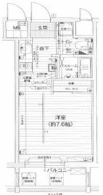 エグゼ西大阪(1K/4階)の間取り写真