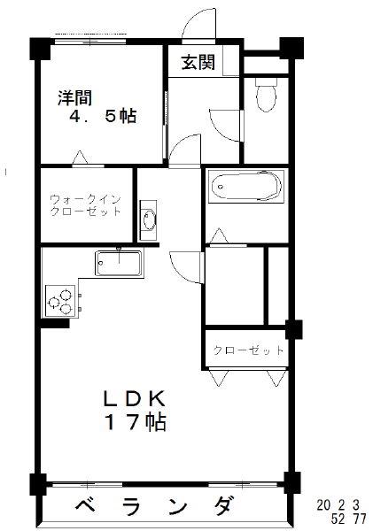 メゾン曽根(1LDK/3階)の間取り写真