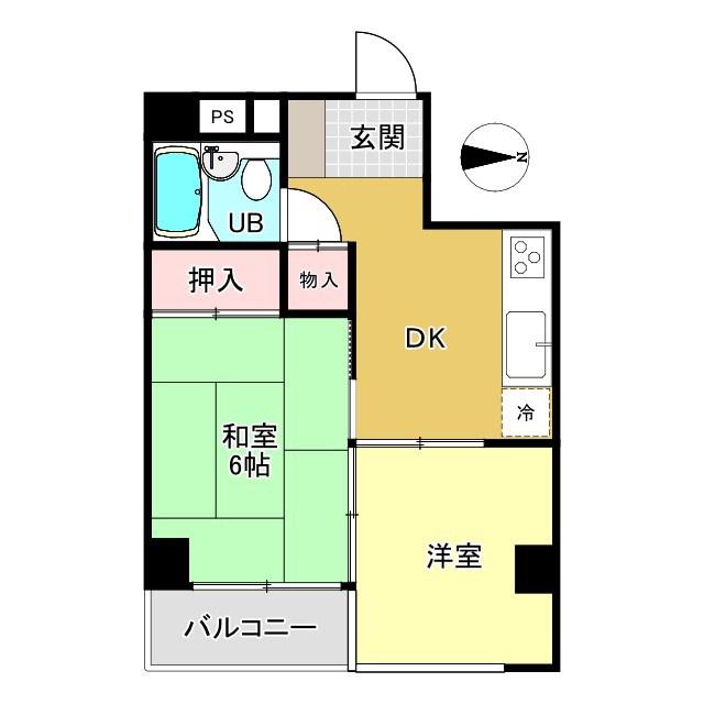 第2伸光マンション(2DK/2階)の間取り写真