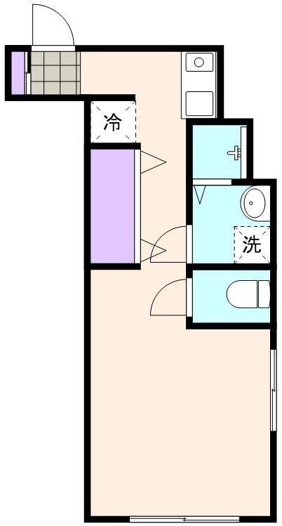 第2パレスハーゼル(ワンルーム/2階)の間取り写真