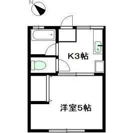 グリーンハイツ(1K/2階)の間取り写真