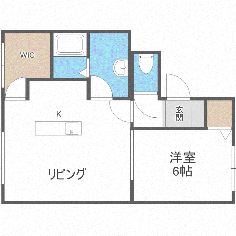 WISE M(1LDK/3階)の間取り写真