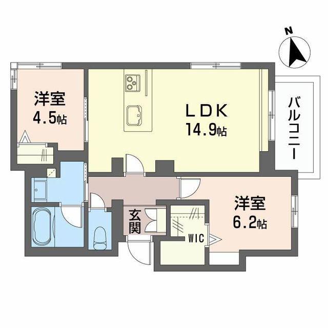 ERABLE(2LDK/4階)の間取り写真