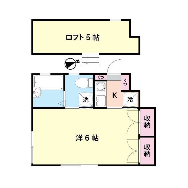 VILLA花水木(ワンルーム/1階)の間取り写真