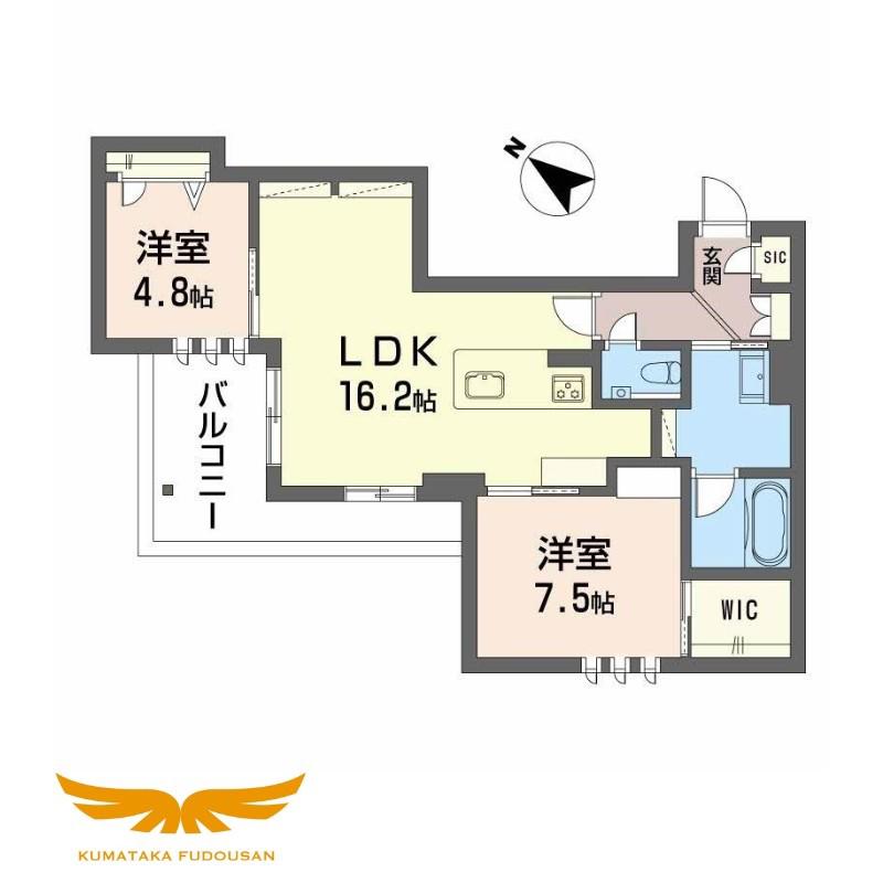 シャーメゾン 新屋敷 PREMIUM(2LDK/4階)の間取り写真