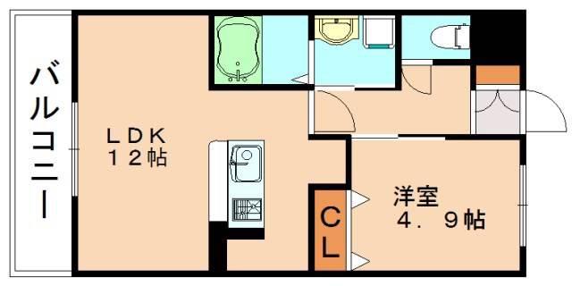 コンフォートレジデンスII(1LDK/2階)の間取り写真