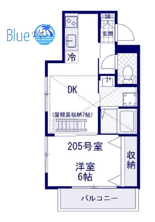 NAKAHA LIFE(1DK/2階)の間取り写真