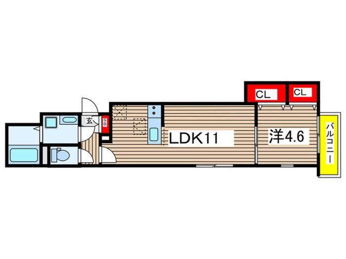 クリプトン(1LDK/1階)の間取り写真