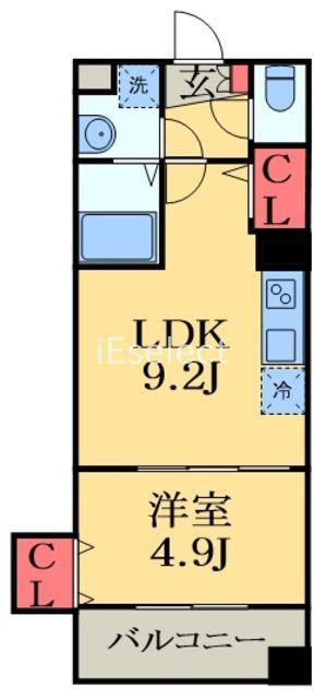 金太郎ヒルズ255(1LDK/7階)の間取り写真