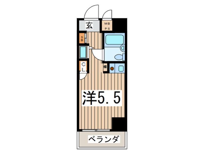 YTアクセス横浜(ワンルーム/5階)の間取り写真