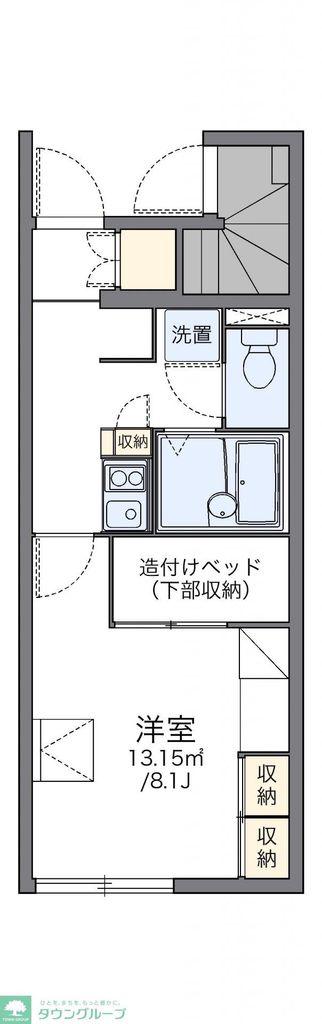 レオパレスエトワール(1K/1階)の間取り写真