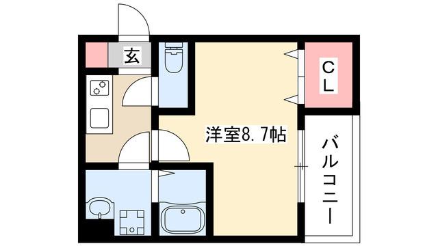 HARE千種(1K/3階)の間取り写真