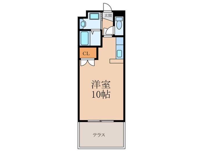 フェリス・ヴィージェ(ワンルーム/1階)の間取り写真