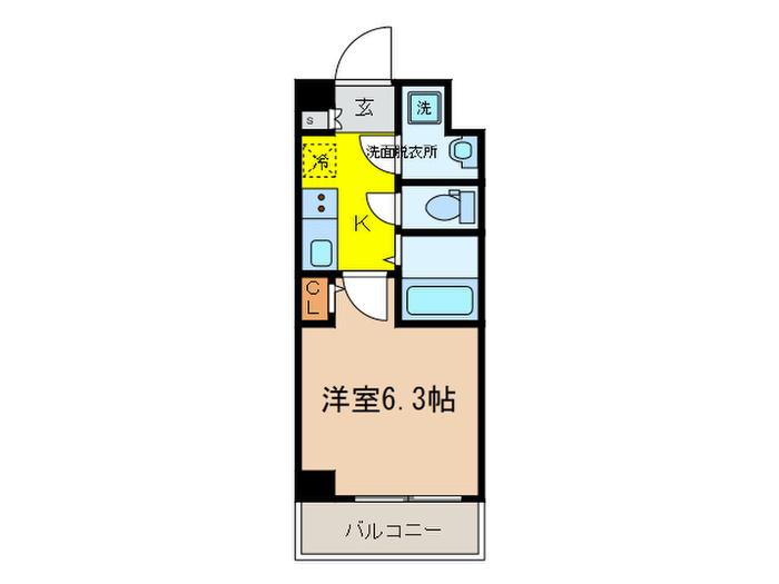 HARUMA FLAT(1K/2階)の間取り写真