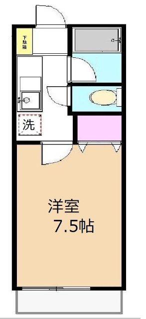 ヴィクトリーオーサワ(1K/2階)の間取り写真