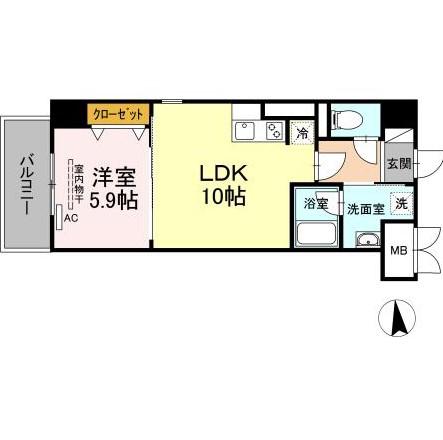 プリマステラ(1LDK/2階)の間取り写真