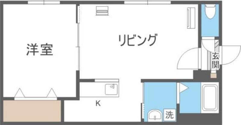 リージェントS札幌(1LDK/5階)の間取り写真