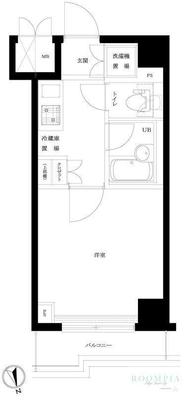 ルーブル大井町参番館(1K/3階)の間取り写真