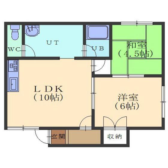 三共ハイツ(2DK/3階)の間取り写真