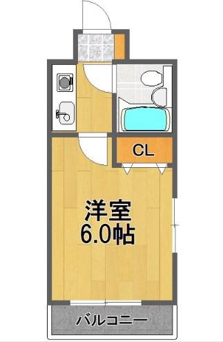 ダイニチ館Fー17(1K/2階)の間取り写真