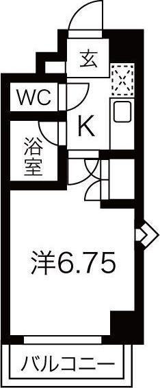 グレイス国府宮(1K/2階)の間取り写真