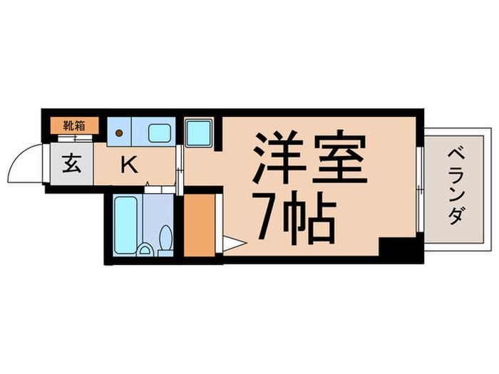 音羽ホームズ(1K/3階)の間取り写真