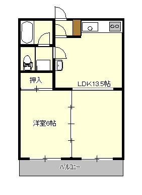 グリーンヴィレッヂ(2DK/1階)の間取り写真