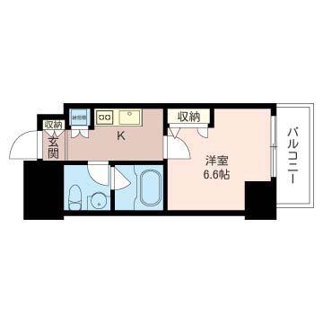 マストライフ中野坂上ANNEX(1K/2階)の間取り写真