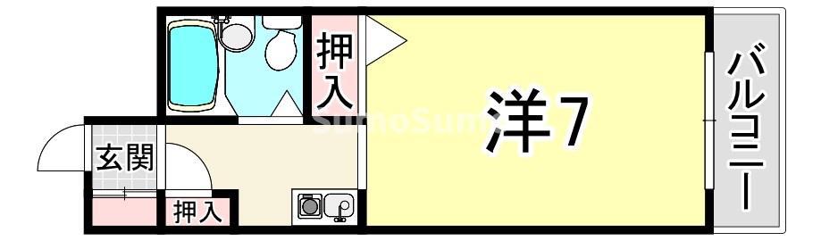 メルベールマウンテンヴィレッジ(1K/4階)の間取り写真