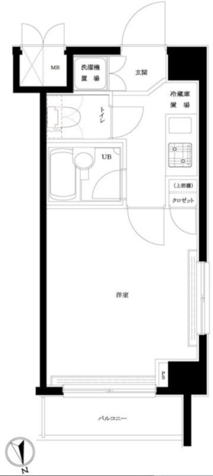ルーブル大森伍番館(1K/8階)の間取り写真