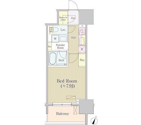 サイプレス日本橋本町(1K/8階)の間取り写真