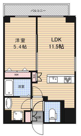 RIDGE王子神谷(1LDK/9階)の間取り写真