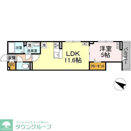 セレスティア大森東(1LDK/3階)の間取り写真