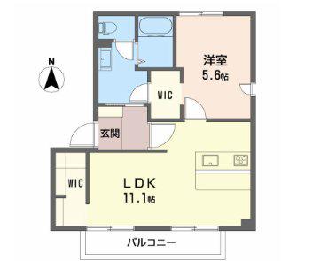 サンシャイン杉山E(1LDK/1階)の間取り写真