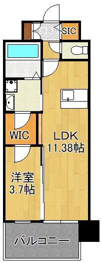 LEGEND高見(1LDK/6階)の間取り写真