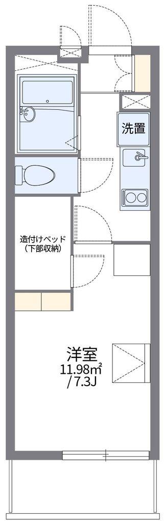 レオパレスフェリス(1K/1階)の間取り写真