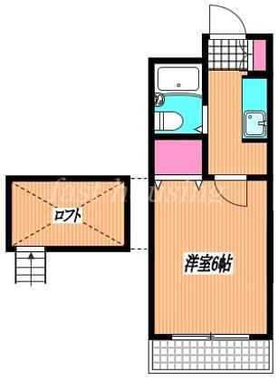 エジャンス東小金井(1K/1階)の間取り写真