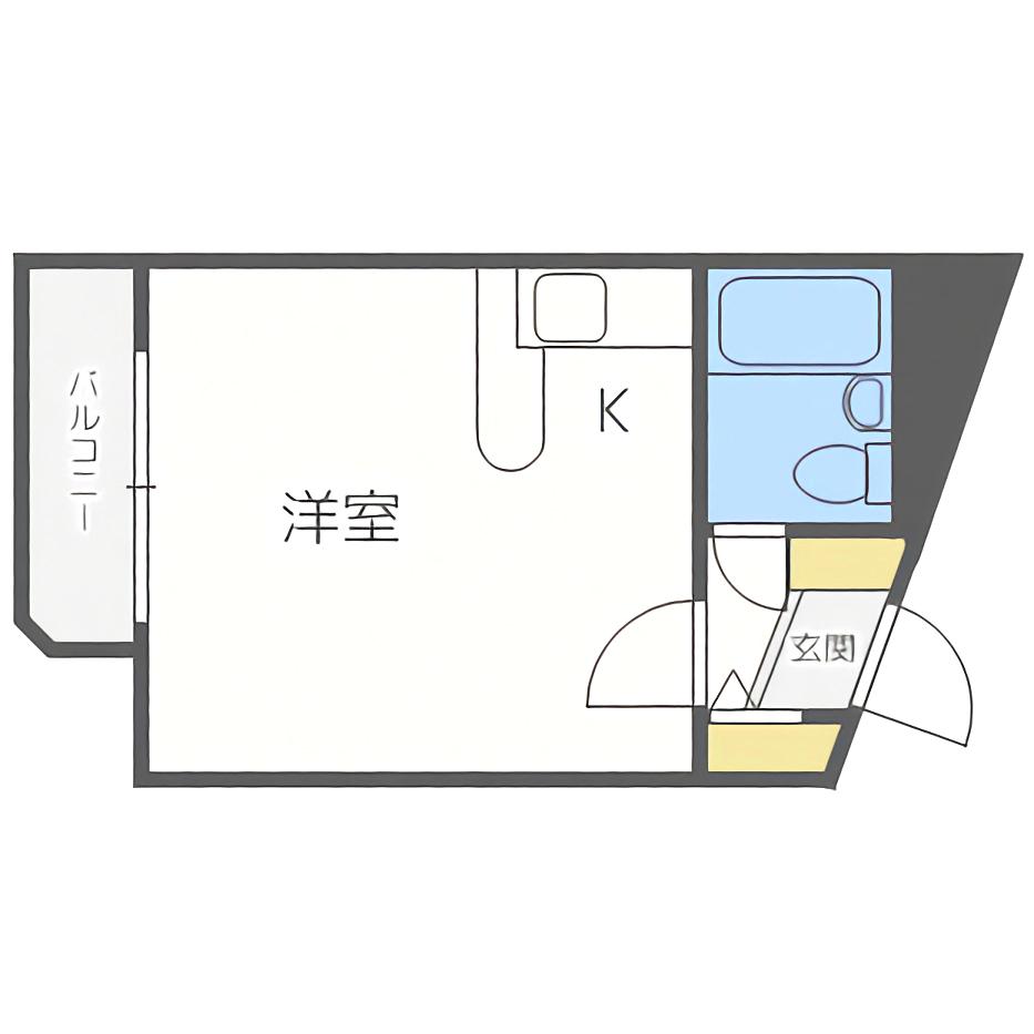 クリオ山鼻南壱番館(ワンルーム/2階)の間取り写真