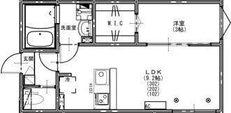 KEIAI RESIDENCE 大和田VI(1LDK/1階)の間取り写真