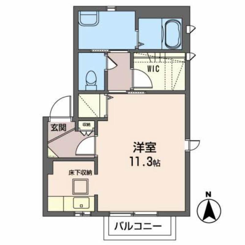 シャーメゾン桜ヶ丘(ワンルーム/1階)の間取り写真